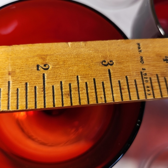 Vintage LUMINARC Verrerie D'Arques France Dessert Ruby Red Glasses. Set of 6. - Picture 6 of 7